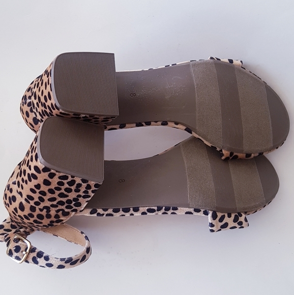 GAP Brown Cheetah Block Heel Sandals - Picture 10 of 10